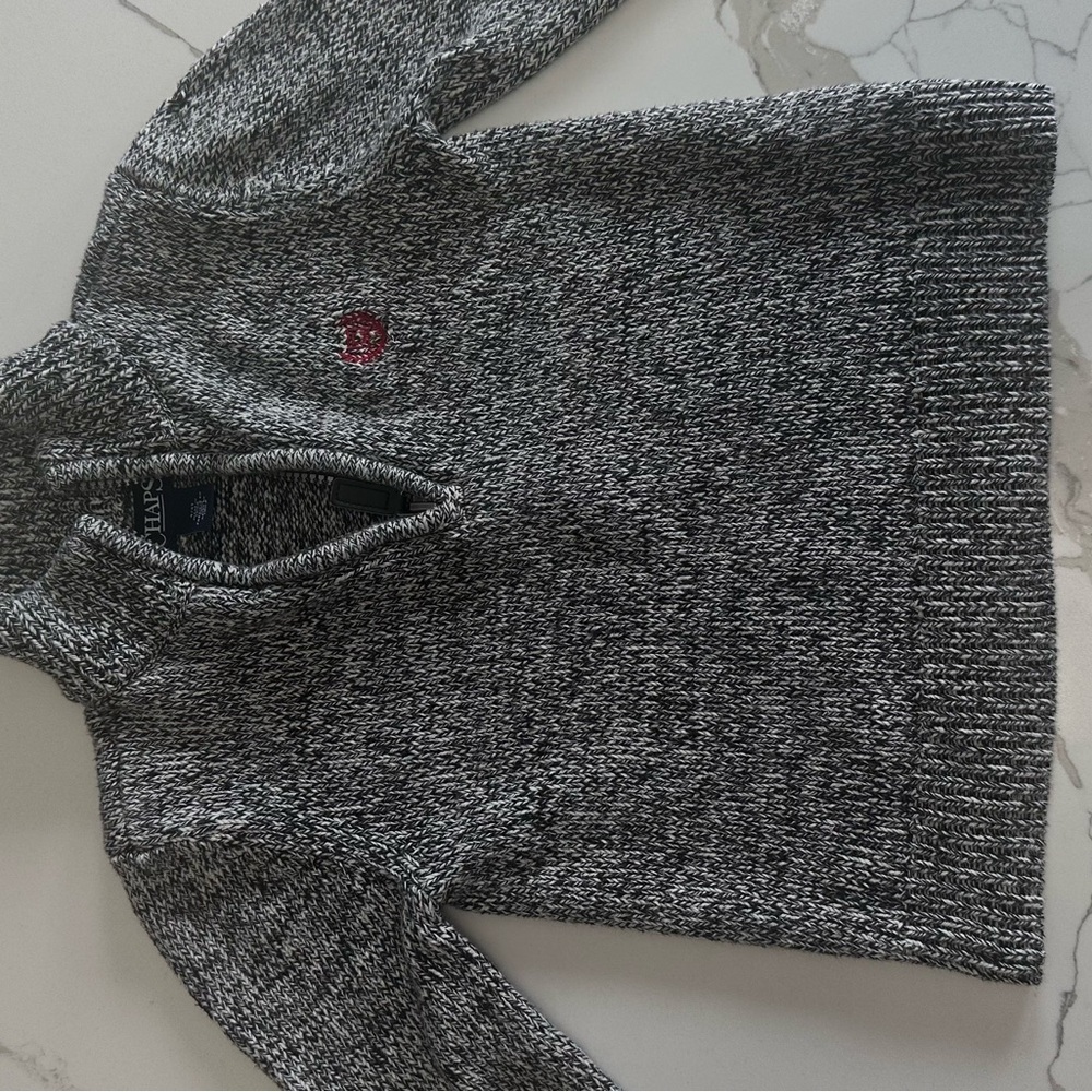Champs Gray Quarter-Zip Sweater